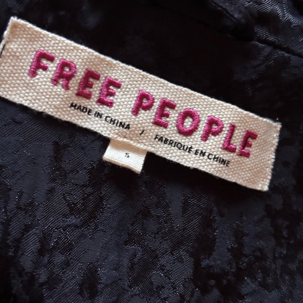 Free People Oversized Damask Deep Indigo Blazer - Picture 3 of 7
